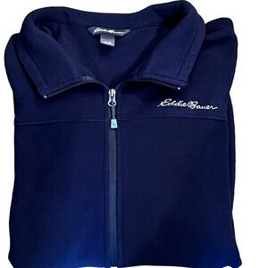 Eddie Bower Long Sleeve Dark Blue Zip Jacket size XL